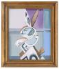 <strong>Cubist Rabbit</strong> acrylic on mdf, 59 x 49 cm, 2013