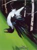 <strong>Hanging Crow</strong>Acrylic on Canvas, 80 x 60 cm, 2005